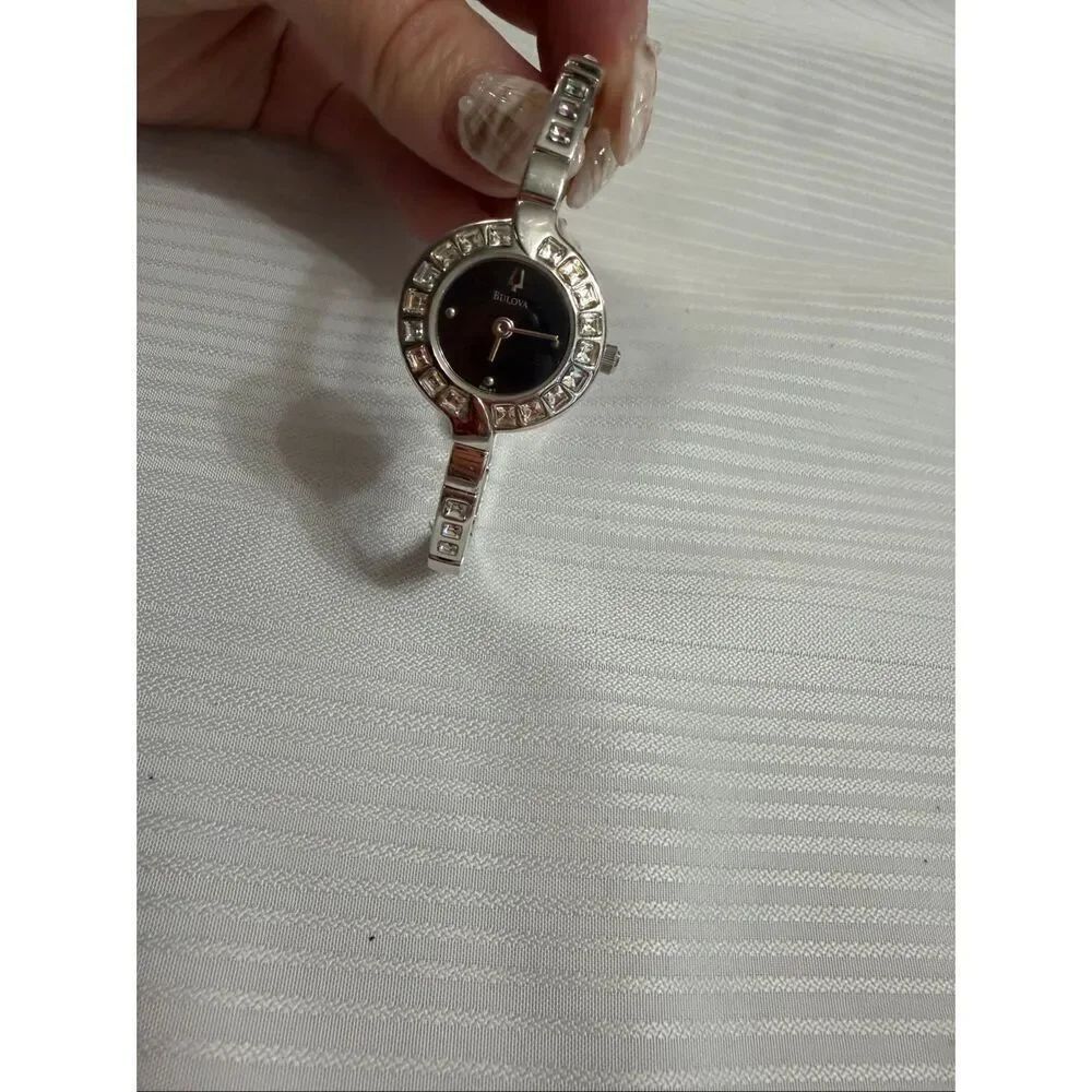 Bulova Crystal Pave Watch Not Working - Picture 2 of 8
